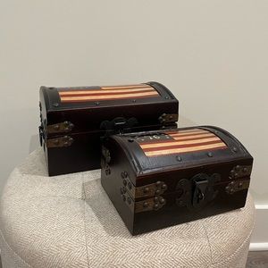 Matching Wooden Boxes - USA